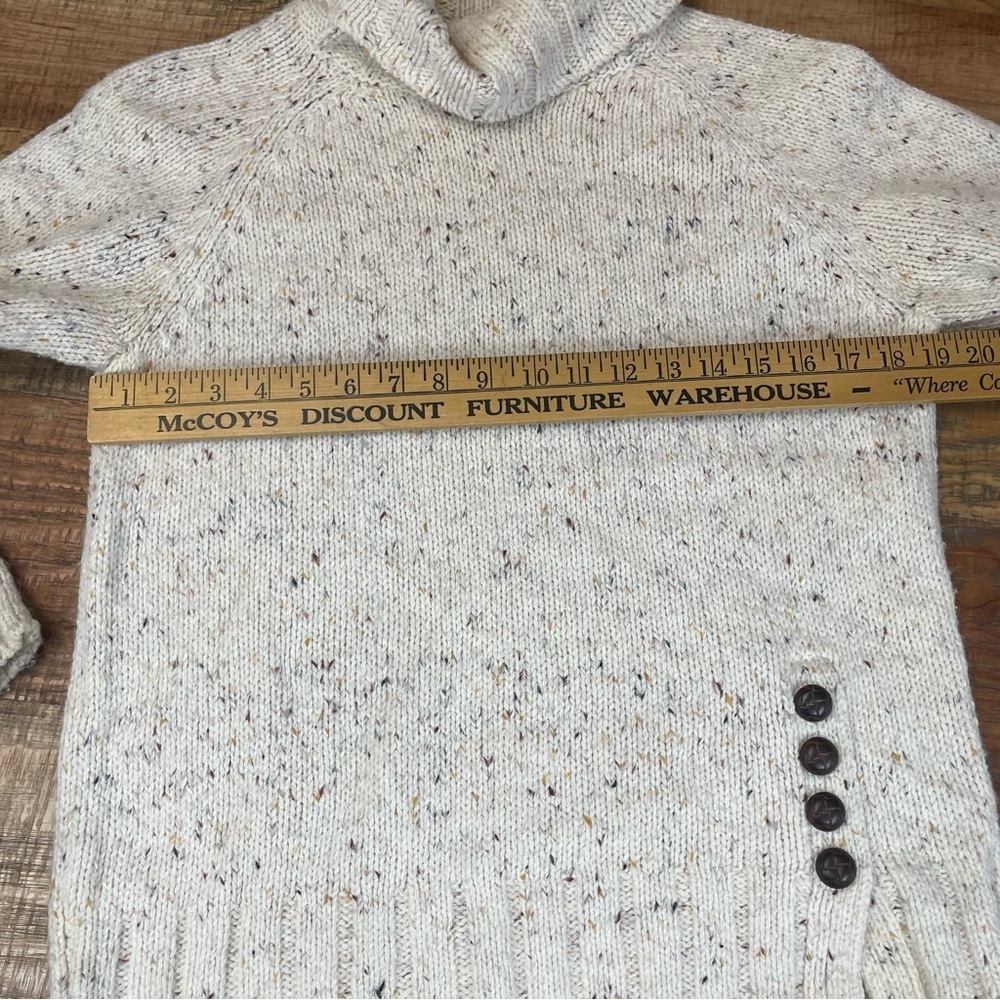 Dressbarn Turtleneck Sweater Womens Large wool blend cream multicolor - Picture 5 of 12